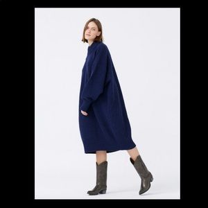 Babaa Wool Dress, one size, navy